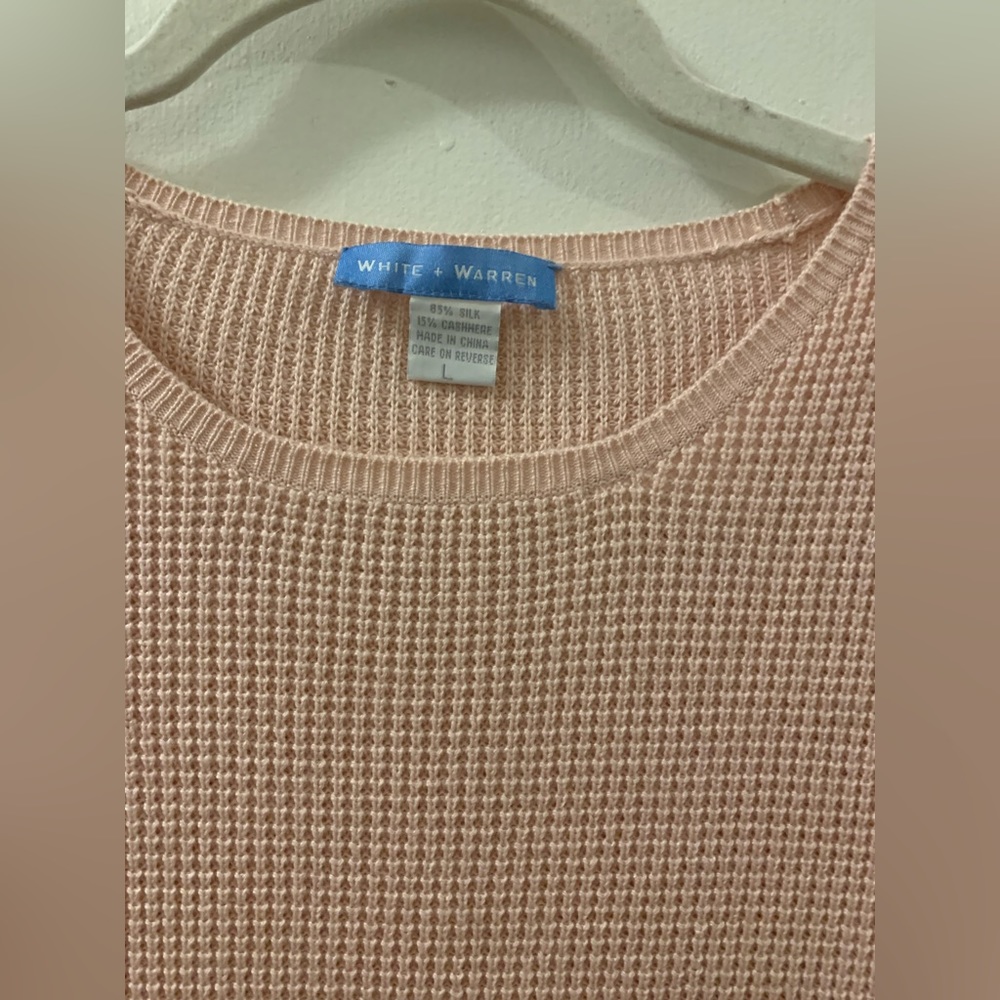 White+Warren women’s short sleeve lightweight spring pastel preppy size Large - Picture 2 of 7